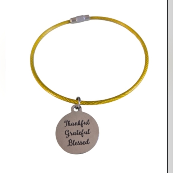unbranded Jewelry - Bless Stainless Steel Charms Bracelet - Thankful Grateful Blessed